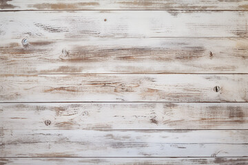 texture of old, damaged, cracked wood bleached with white paint with knots in a boho style, generative AI - obrazy, fototapety, plakaty