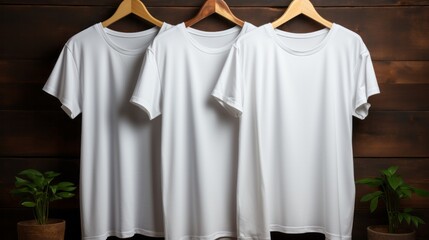The white T-shirt on the rack 
