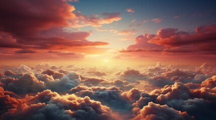 Photo of clouds at high altitude with a view of the sun