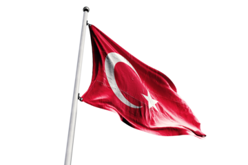 turk bayragi vector. turkish flag vector.