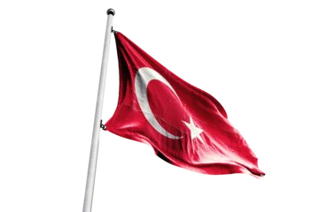 Foto op Plexiglas turk bayragi vector. turkish flag vector. © ismail