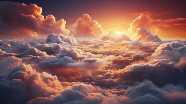 Photo of clouds at high altitude with a view of the sun