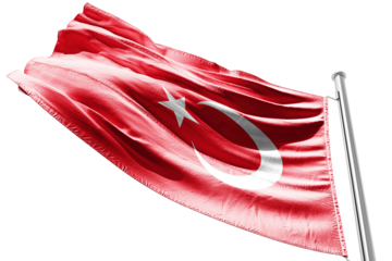 turk bayragi vector. turkish flag vector.