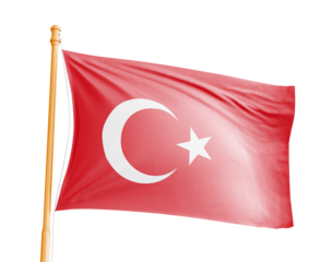 turk bayragi vector. turkish flag vector.
