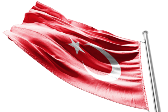 turk bayragi vector. turkish flag vector.