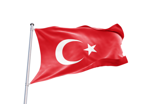 turk bayragi vector. turkish flag vector.