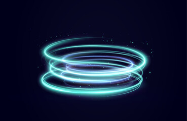  Light blue grenn Twirl png. Curve light effect of neon line. Luminous blue green spiral png. Element for your design, advertising, postcards, invitations, screensavers, websites, games.