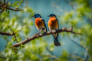 Fototapeta premium robin on a branch