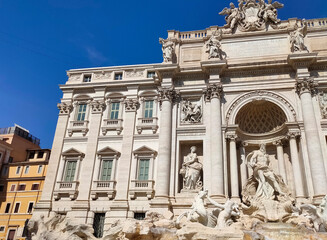 The Trevi Fountain.
