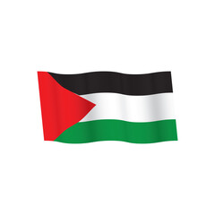 Obraz premium 3D wavy Palestine flag vector