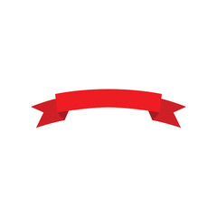 red ribbon icon vector