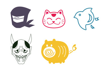 和風のベクターイラストセット