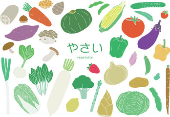 シンプルな野菜のイラストセット