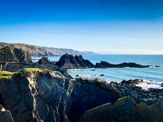 Cliffs, coastal footpath, Devon