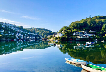 boats on the river, Devon, England