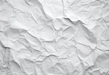 Crumpled white paper, paper texture, created with AI