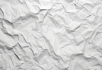 Fototapeta premium Crumpled white paper, paper texture, created with AI
