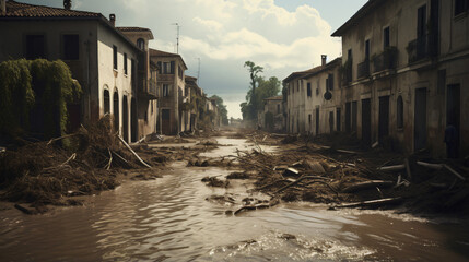 The floods occurring in Emilia Romagna Italy can be