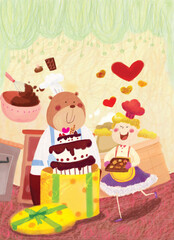 발렌타인데이 케이크 만들기