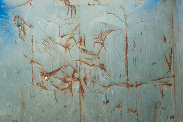 Metal background with rusty scratches