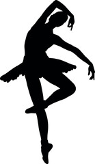 silhouette of a women dancing