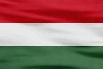 Fotobehang hungarian flag hungary country red white green stripes © mr_marcom