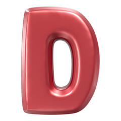 Letter D 3D Rendering