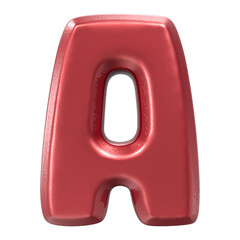 Letter A 3D Rendering