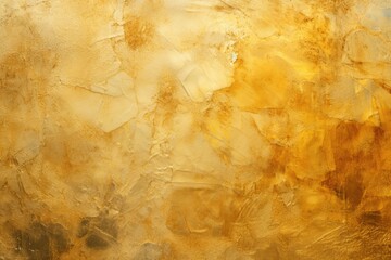 Golden paint on concrete textured background - obrazy, fototapety, plakaty