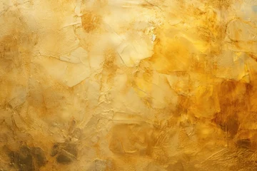 Foto op Plexiglas Golden paint on concrete textured background © stock_acc