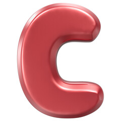 Letter C 3D Rendering