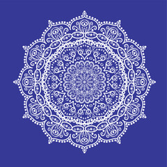 Circular pattern in form of mandala. Decorative lacy ornament in ethnic oriental style. Vector.