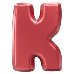 Letter K 3D Rendering