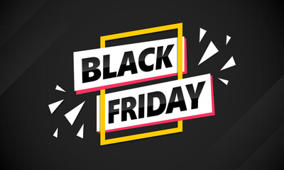 Black Friday sale banner design. Vector background Illustration.