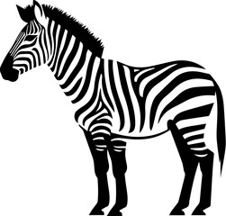 Fototapeta na wymiar Zebra Flat Icon