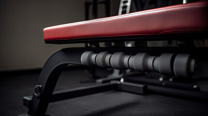 Detailed view of reverse hyperextension bench