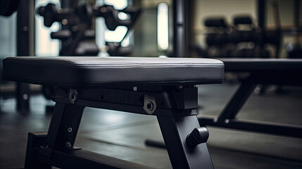 Padded reverse hyperextension bench in gym