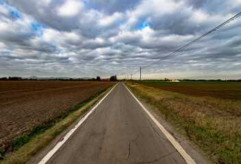 road in the Po Valley