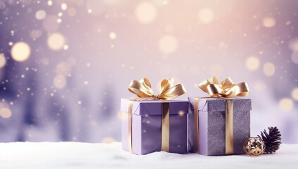 Christmas Present Boxes in Different Colors