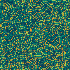 wavy thick line doodle seamless pattern abstract