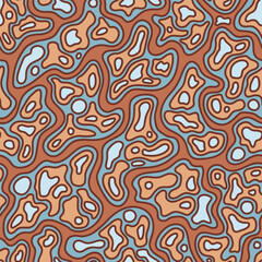 irregular thick liquid doodle seamless pattern