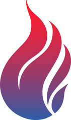 Obraz premium Flame flat icon