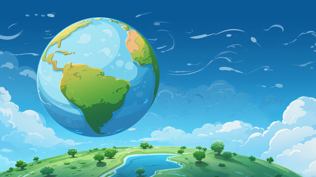 A cartoon illustration of the Planet EARTH © Ghazanfar