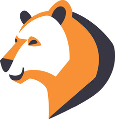Bear flat logo icon