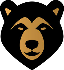 Bear flat logo icon