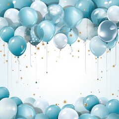 Christmas and New Year holiday banner with a Blue background and a Festive Frolic. Concept with space for text for ads, banners and greeting card