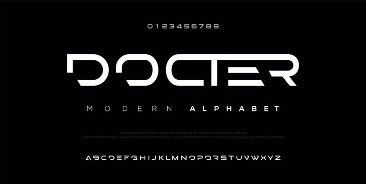Docter Abstract elegant modern alphabet with urban style template
