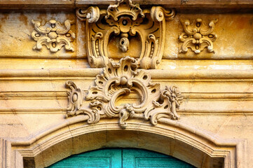 Medieval architectural features of the Episcopal Palace of Murcia, Spain