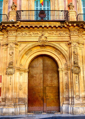Medieval architectural features of the Episcopal Palace of Murcia, Spain