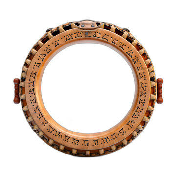 tambourine isolated on transparent or white background, png